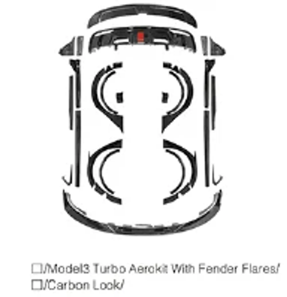 Карбоновый обвес для Tesla Model 3 Facelift 2023+ тесла Губа Фендера юбки Диффузор Спойлер