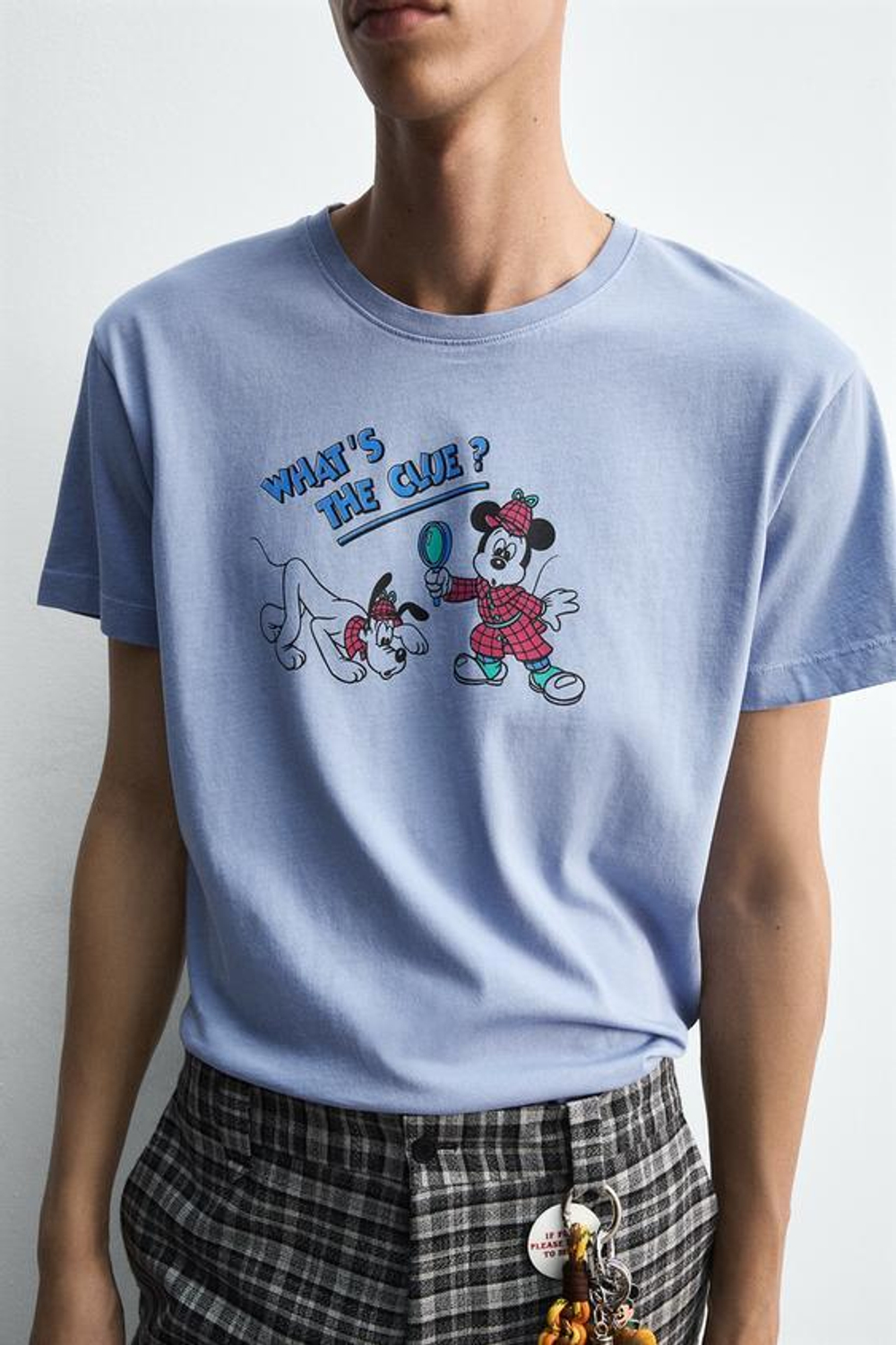 ZARA HARRY LAMBERT X DISNEY ФУТБОЛКА MICKEY + PLUTO, НЕБЕСНО-ГОЛУБОЙ