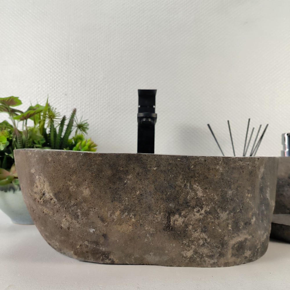 Каменная раковина из речного камня RS-05207 (41*34*14) 0856 из натурального камня