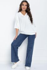 Блуза Вэнсдей (белая) Б11457 LT Collection
