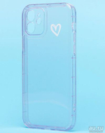 Накладка iPhone 11Pro (5.8") силикон transp кнопки Blue Coblue