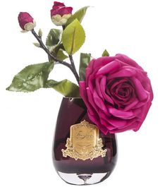 Роза чайная красная лимитед в темной вазе, Cote Noire