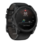 Спортивные часы Garmin tactix 8, 51 мм, AMOLED, силиконовый ремешок чёрный/«серая галька» Безель из титана, AMOLED-дисплей с сапфировым стеклом. Ремешок с классической застёжкой — на запястье обхватом 127–210 мм