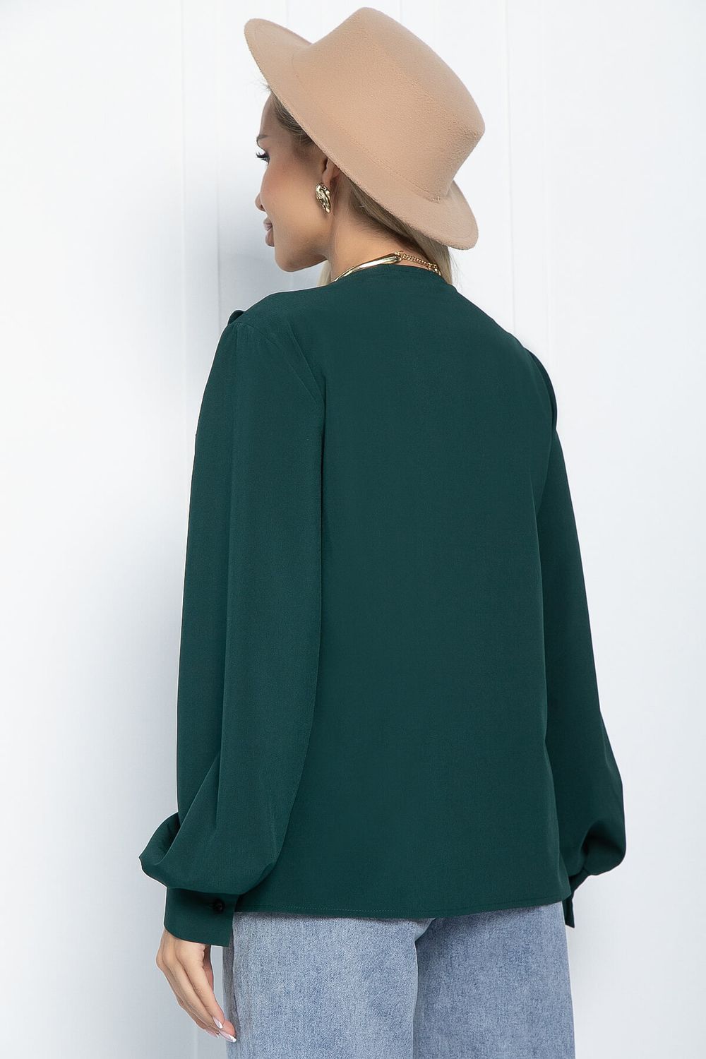 Блуза Стефанна (изумруд) Б11339 LT Collection