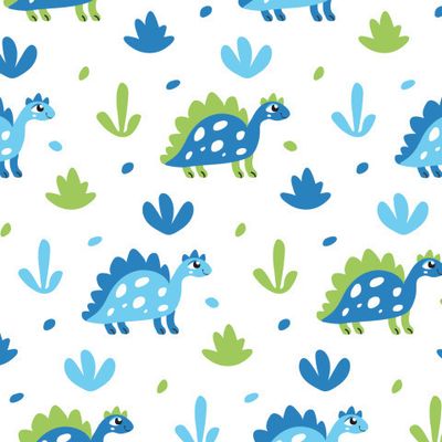 Animals dinosaurs baby fabric print