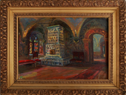 Соловьева Г.С. (1908–1984) Теремной дворец. Эскиз к картине. Холст, масло. СССР. 1950-е.