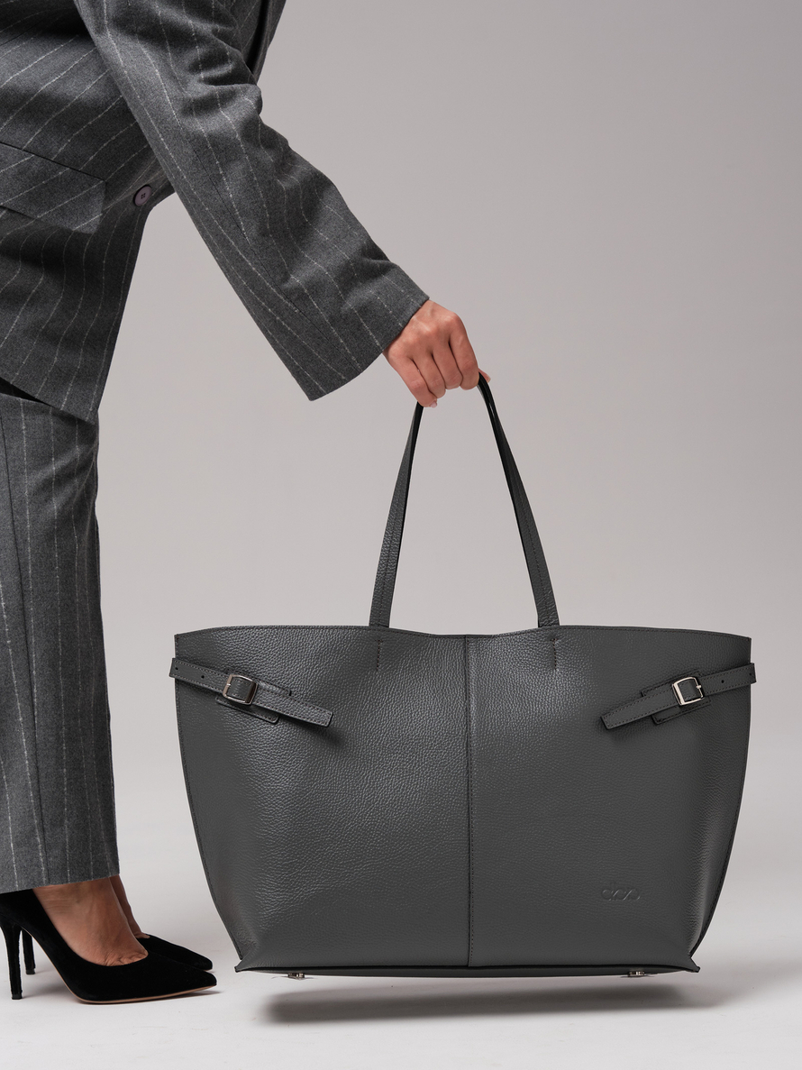 Женская кожаная сумка DBR 31170 мышиный