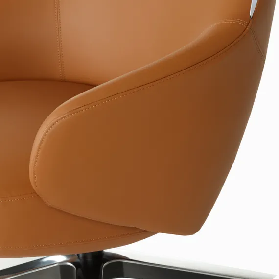 Кресло Stena коричневая экокожа