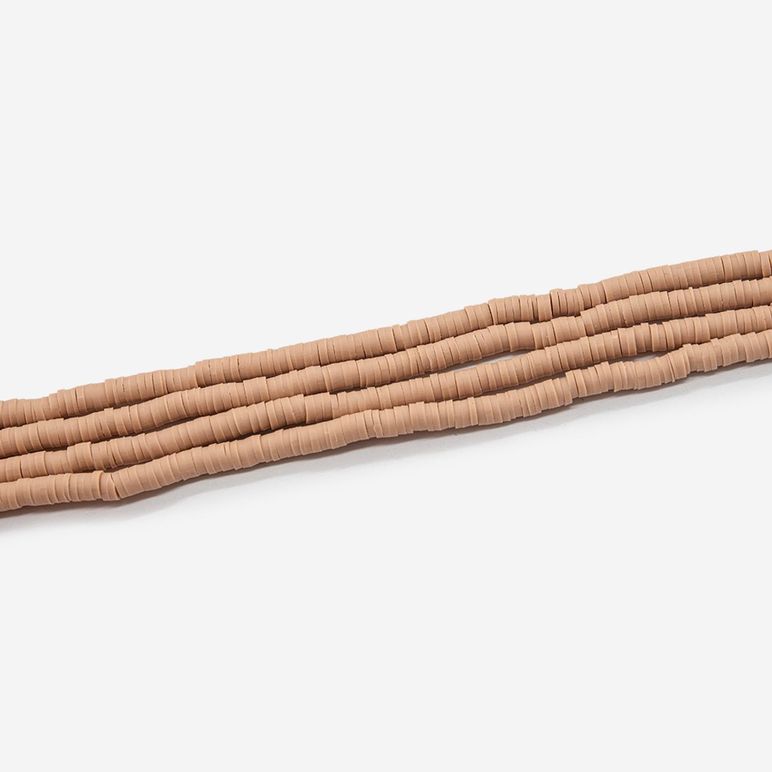 Бусины хеши, каучук, оттенок "Какао", 4*1мм