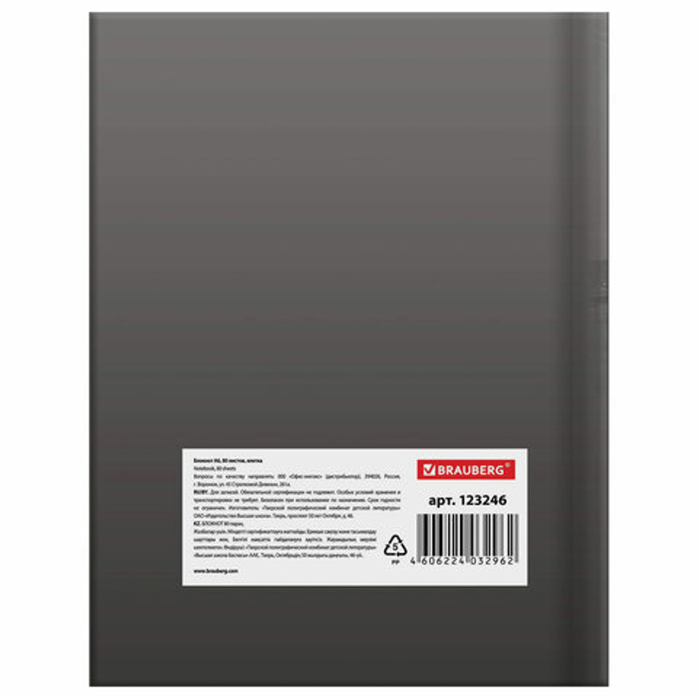 Блокнот МАЛЫЙ ФОРМАТ (110х147 мм) А6, 80 л., ламинированная обложка, выборочный лак, клетка, BRAUBERG, "Ночной город", 123246