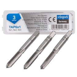 Метчик M6x1 (3шт) Scheppach Sch-TAP6x1