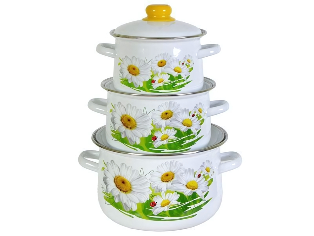 Набор кастрюль "Ромашки лето"