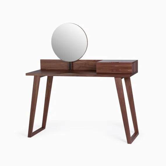 Туалетный стол с зеркалом Anna 120x45 см, шпон ореха