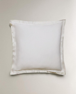 ZARA HOME САТИНОВАЯ НАВОЛОЧКА (300 НИТЕЙ), ЖЕЛТОВАТО-БЕЛЫЙ
