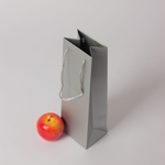 Пакет 11x34x9, серебро,витой шнур, картон VIP