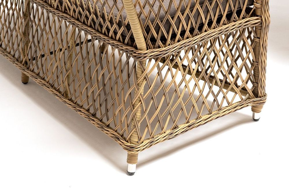 "Катания" обеденная группа плетеная на 6 персон, цвет соломенный