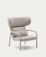 Кресло Inari бежевого цвета и стали с бежевой отделкой