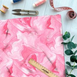 Ткань Ниагара Софт розовые разводы