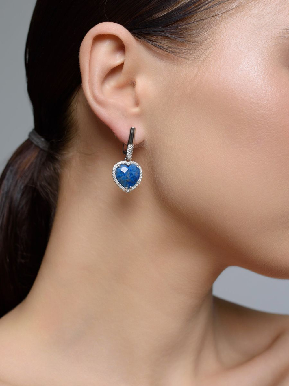 Серьги "Royal Love" Silver c лазуритом
