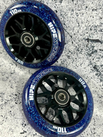 Набор колес HIPExtreme Neon Flakes 110*24 мм, чёрный/синий