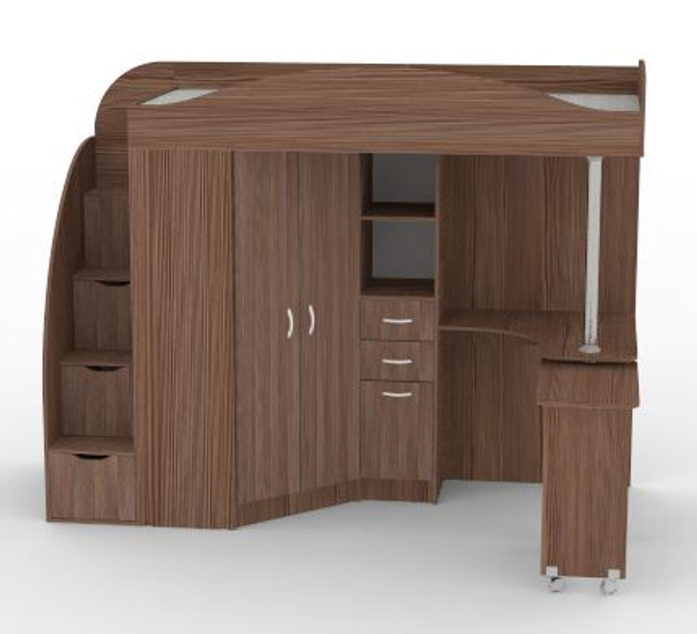 Кровать-чердак КарИВи Юниор 4 Бодего Темный Бодего Темный