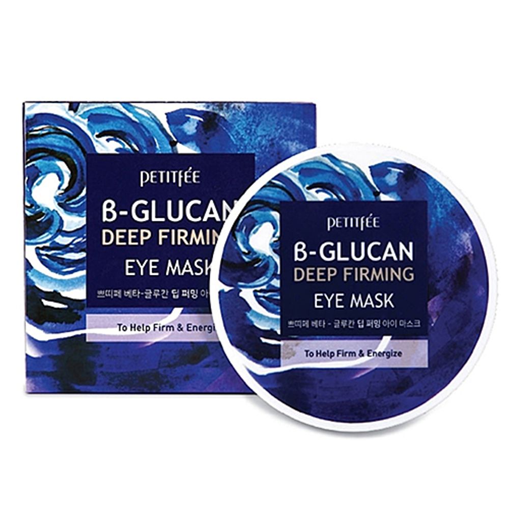 Petitfee Патчи тканевые глубоко увлажняющие - BGlucan deep firming eye mask, 60шт