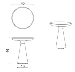 Приставной столик Drum Small