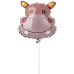 Шар Фольгированный Голова Бегемота (Коричневый)