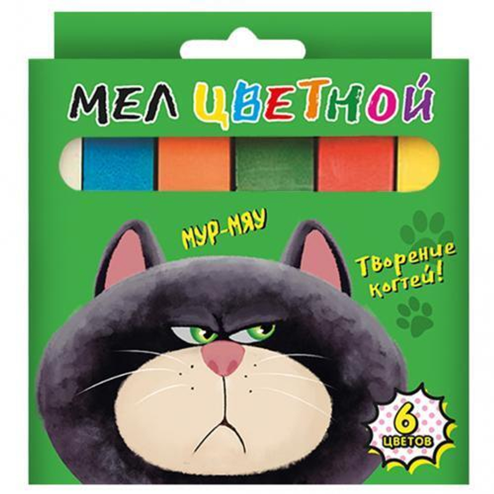 Мел цветной 6шт. "Котик" (Центрум)