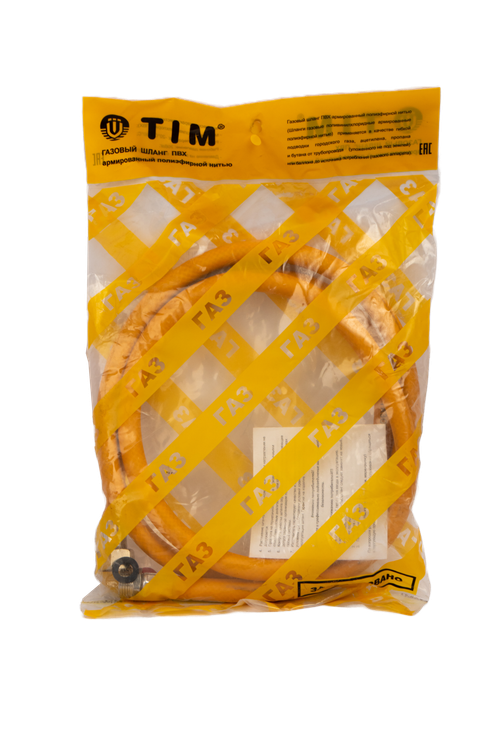 ШЛАНГ ГАЗОВЫЙ TIM ПВХ 1/2Г-Ш-200СМ C-GР27-20