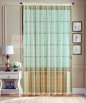 Тюль сетка с вышивкой Веточки (кремовый)