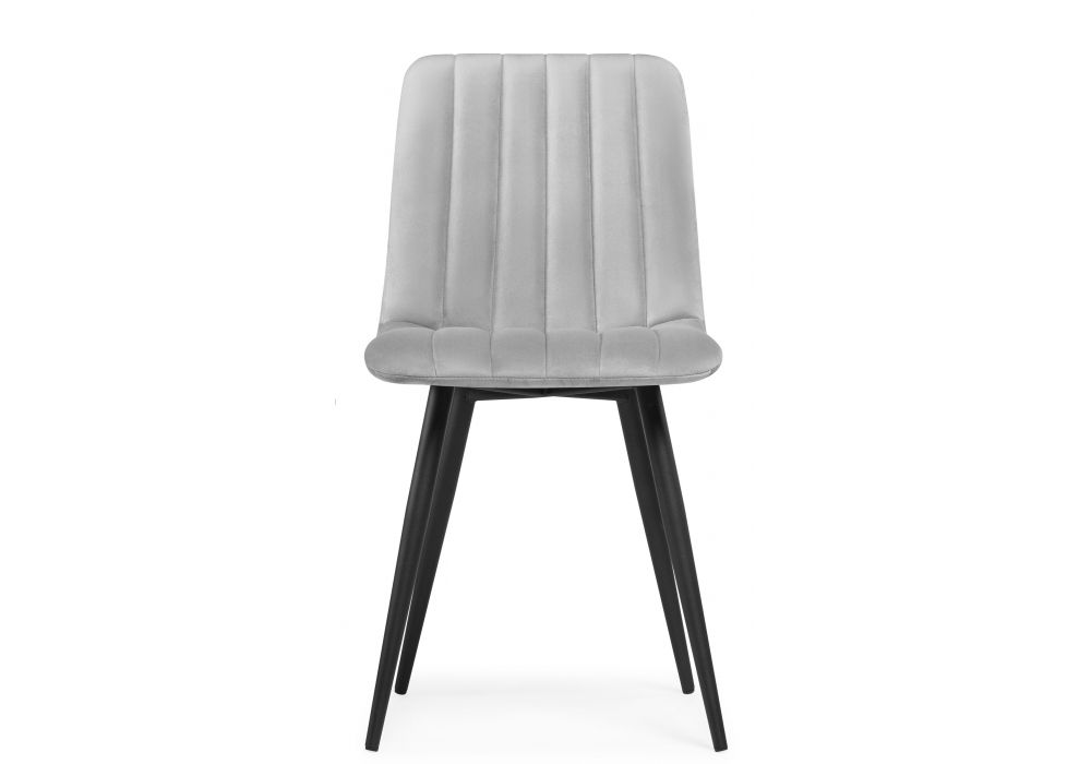 Стул на металлокаркасе Дани серый велюр velutto 52 / черный
