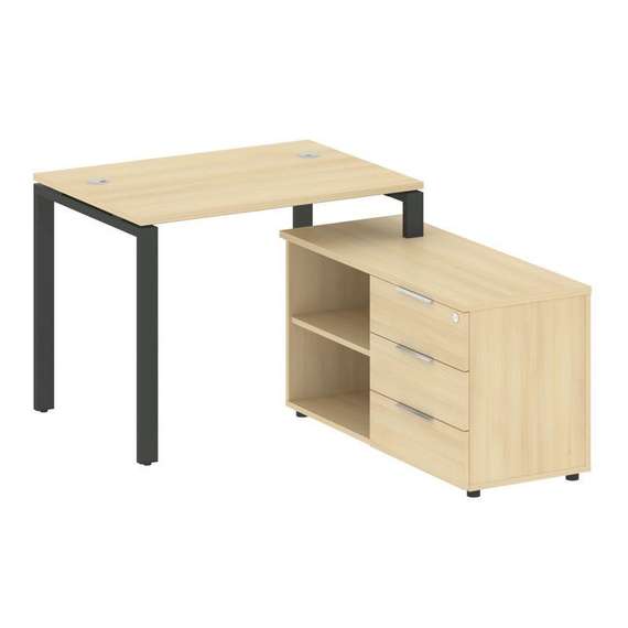 Метал Систем Рабочая станция с тумбой на П-образном м/к БП.РС-СТС-2.1 (R)