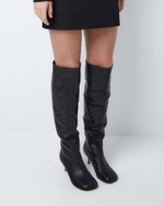 Сапоги из натуральной кожи черный