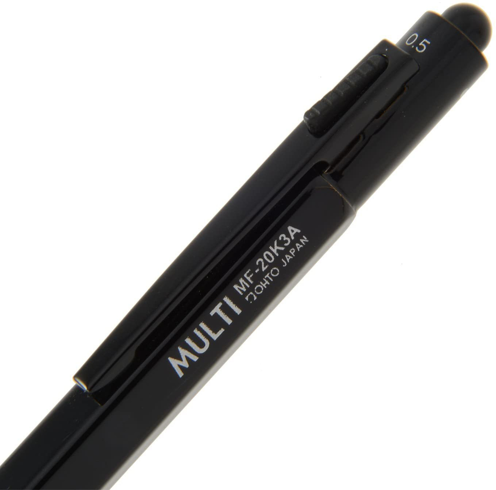 Многофункциональная ручка 2+1 Ohto MULTI MF-20K3A Gloss Black / Limited
