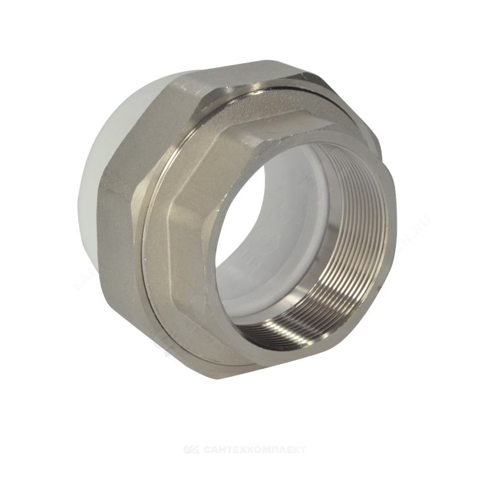 Муфта PP-R комбинированная разъемная белая Дн 75х2 1/2" ВР VALFEX 11155212