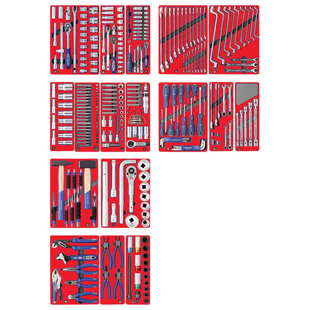 Набор инструментов &amp;quot;ЭКСПЕРТ&amp;quot; для тележки, 17 ложементов, 323 предмета МАСТАК 5-00323