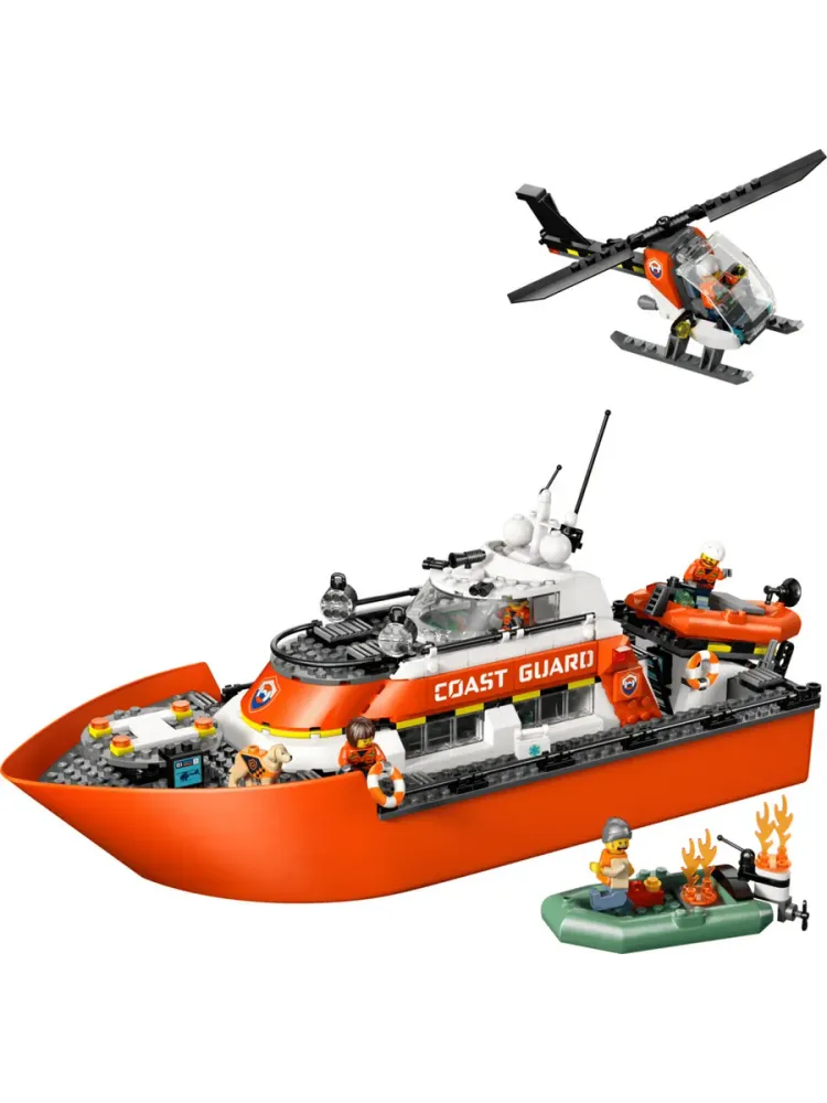 Конструктор City 60504 Спасательный катер и вертолёт