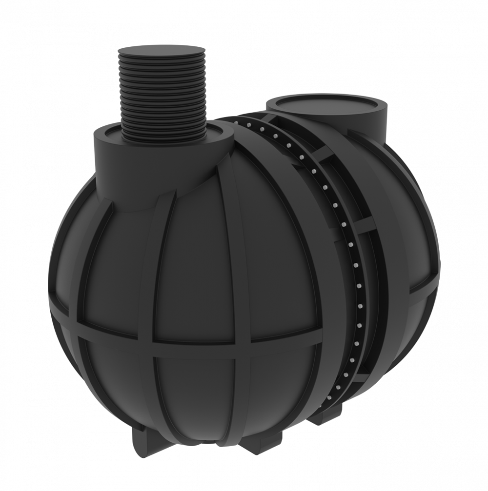 Емкость подземная горизонтальная Мультпласт M10 10000 л. горизонтальная (3200x2400x2400см;400кг;черный) - арт.555434.30