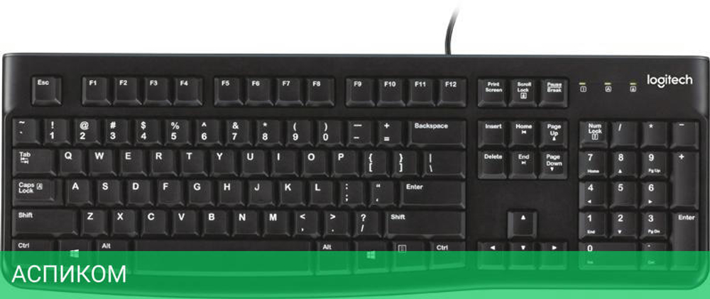 Клавиатура Logitech Compact Keyboard K120 нет кириллицы (920-002583)