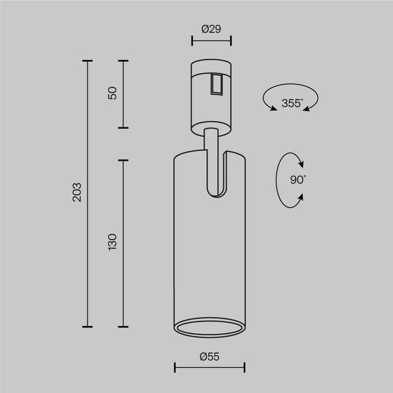 Трековый светильник Maytoni Technical TR144-1-12W4K-W-PT