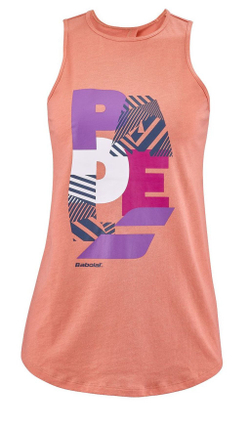 Женский топ теннисный Babolat Padel Cotton Tank Women - living coral heather