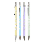 Карандаш автоматический, чернографитный, T&H, 4 цвета корпуса с серебристой насечкой бабочкой, 60 шт