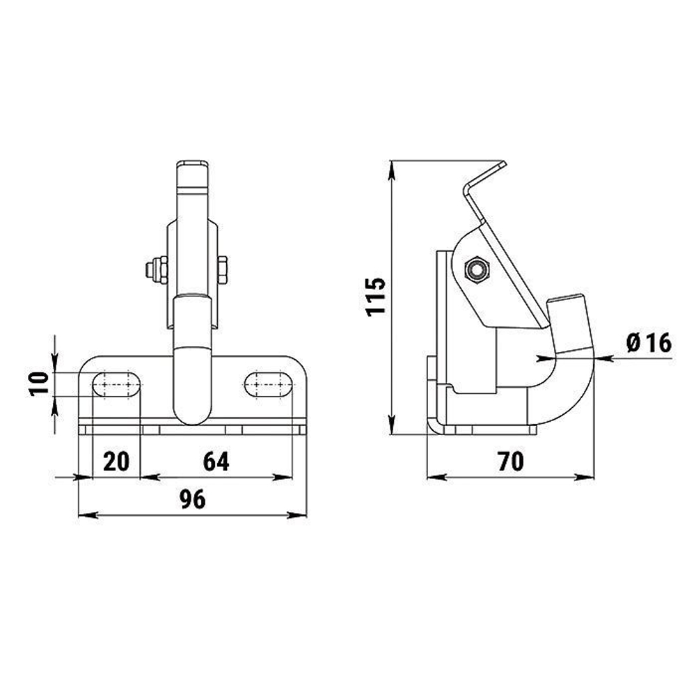 Фаркоп/Прицепной крюк для снегохода универсальный TM 100201T (223010Т)