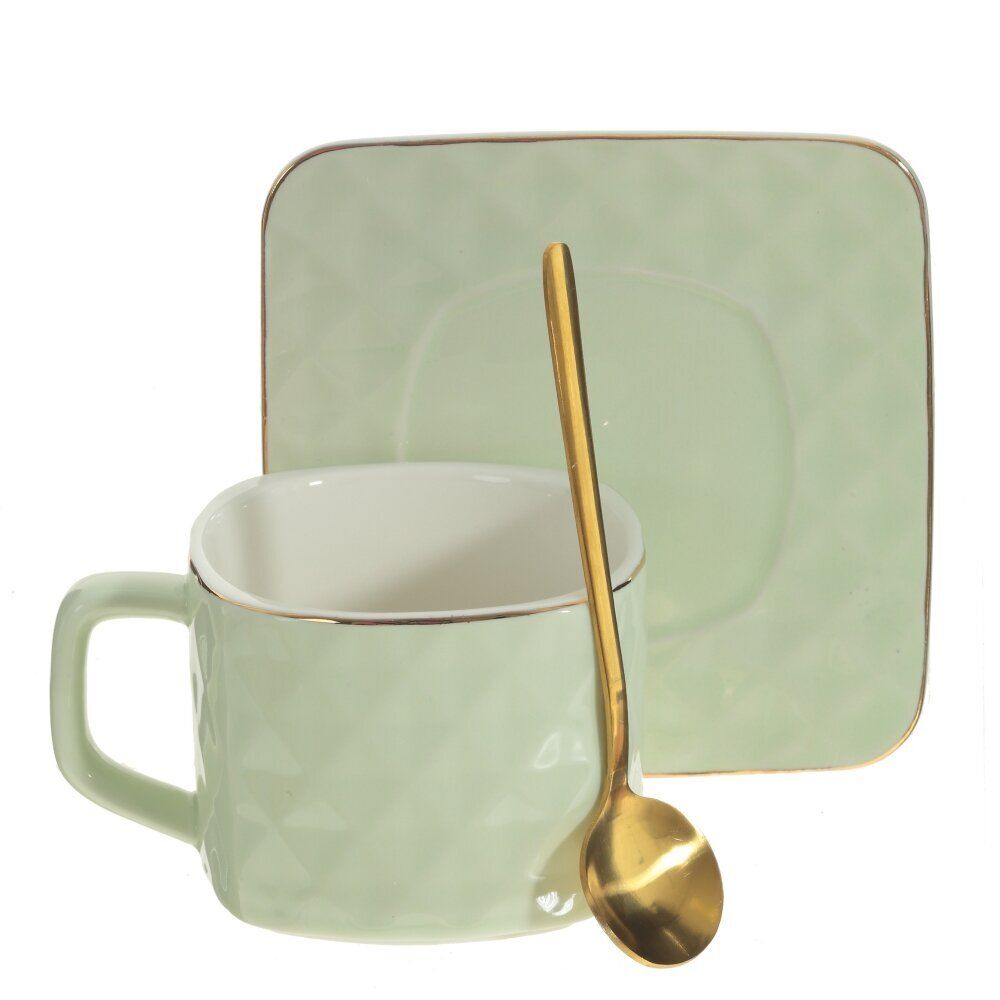 GAEM Кружка с блюдцем и ложкой, 200 мл, L12 W12 H7 см, 2в.