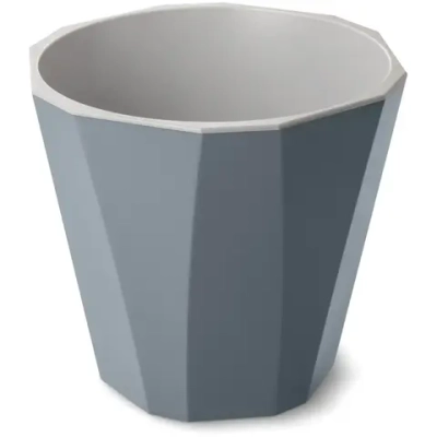 Кашпо для цветов пластиковое 3,6л d-21,1см «Палермо» со вставкой темно-серое С317ТСЕР