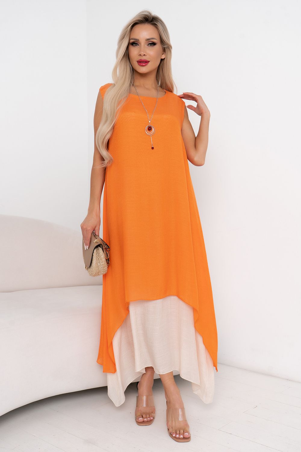 Платье Велла (коррал) Р11-1171 Nikol (Акция)