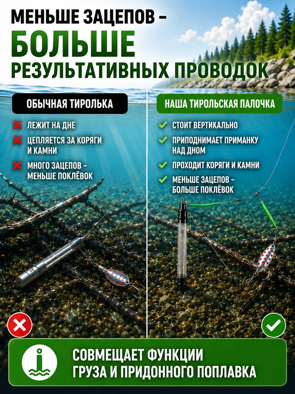 Настоящая тирольская палочка грузило для рыбалки 30 грамм набор 5 шт