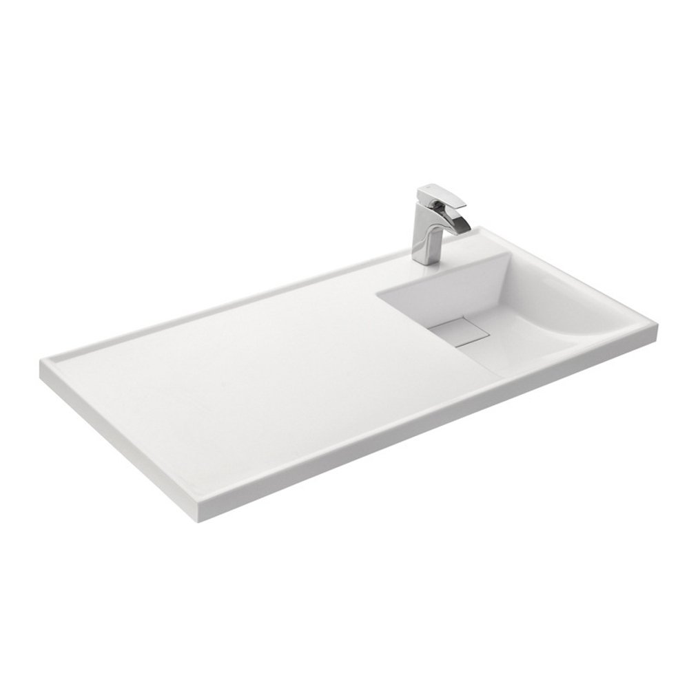 Раковина Акватон Лондри 105 см, искусственный камень, белый правая