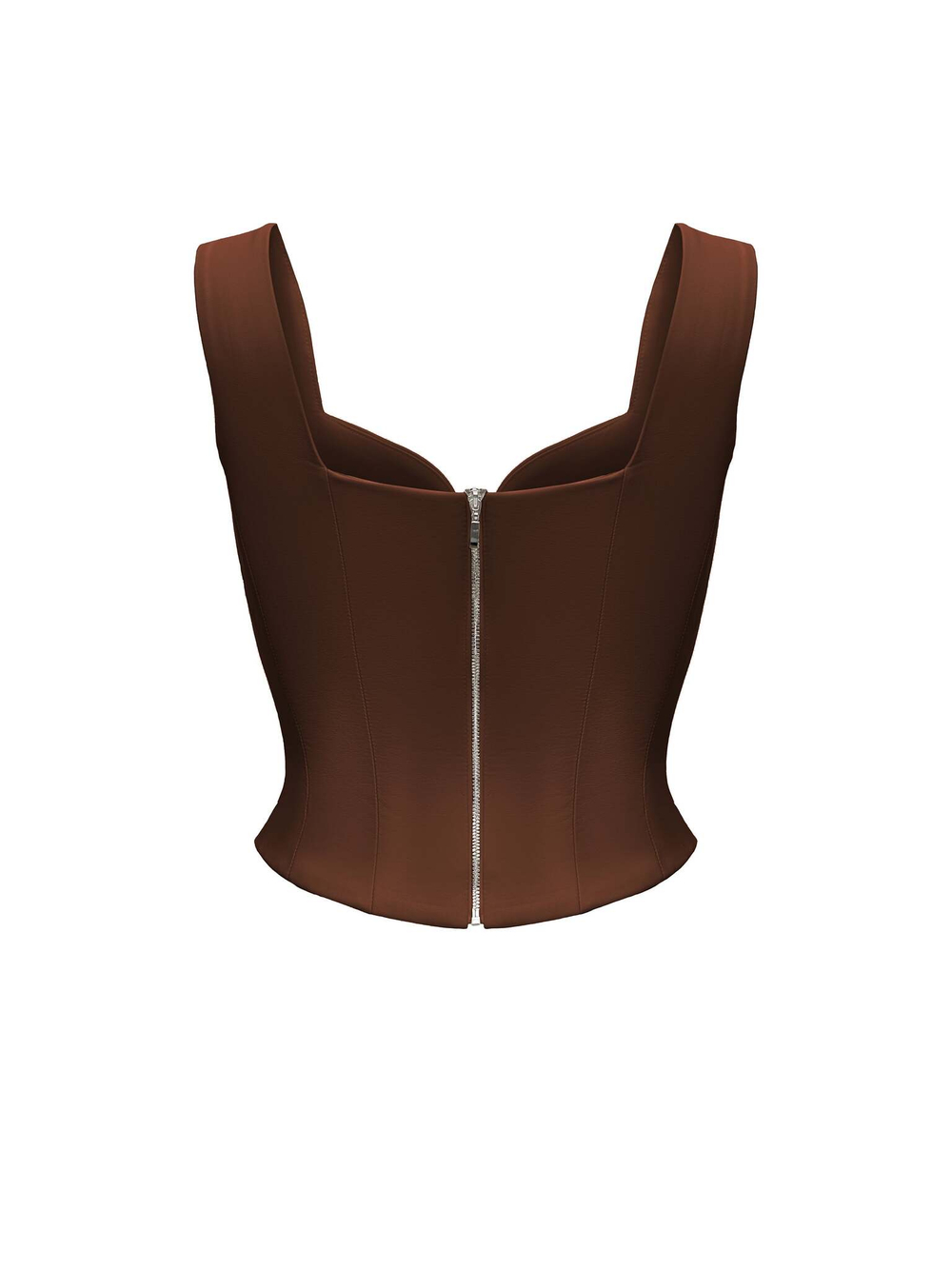 Драпированный удлиненный корсетный топ из эко-кожи